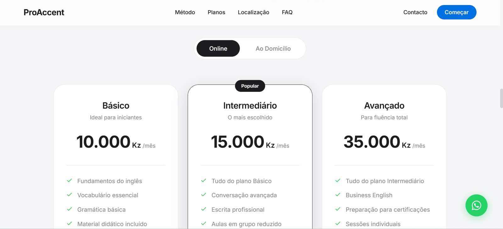 ProAccent LandingPage - Imagem 1